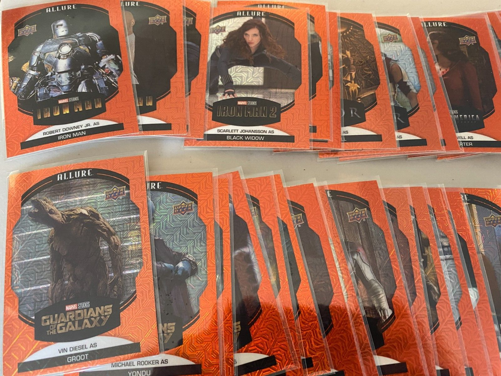 2022 Upper Deck Marvel Allure Sunrise Parallel Complete Set Base SP Cards 1-150