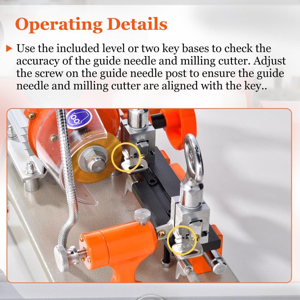 Multifunctional 2 Head Key Duplicating Machine Key Cutter Copier Locksmith Tool