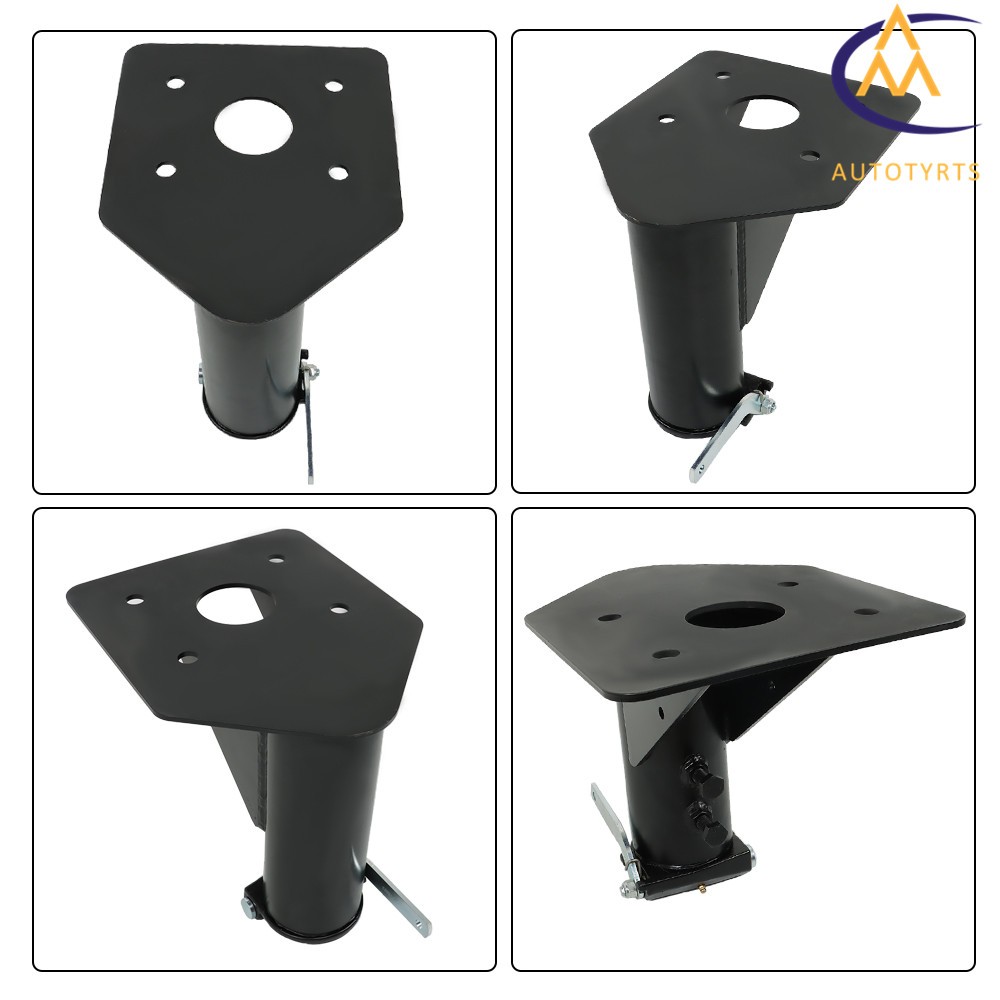 Adjustable 12" - 17"Forward Offset 5th Wheel Adapter Hitch to Gooseneck Black