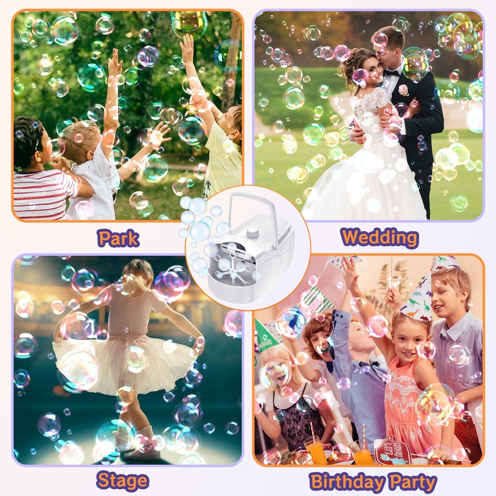 Sizonjoy High Output Bubble Machine 18000 Bubbles Per Minute Portable Fun