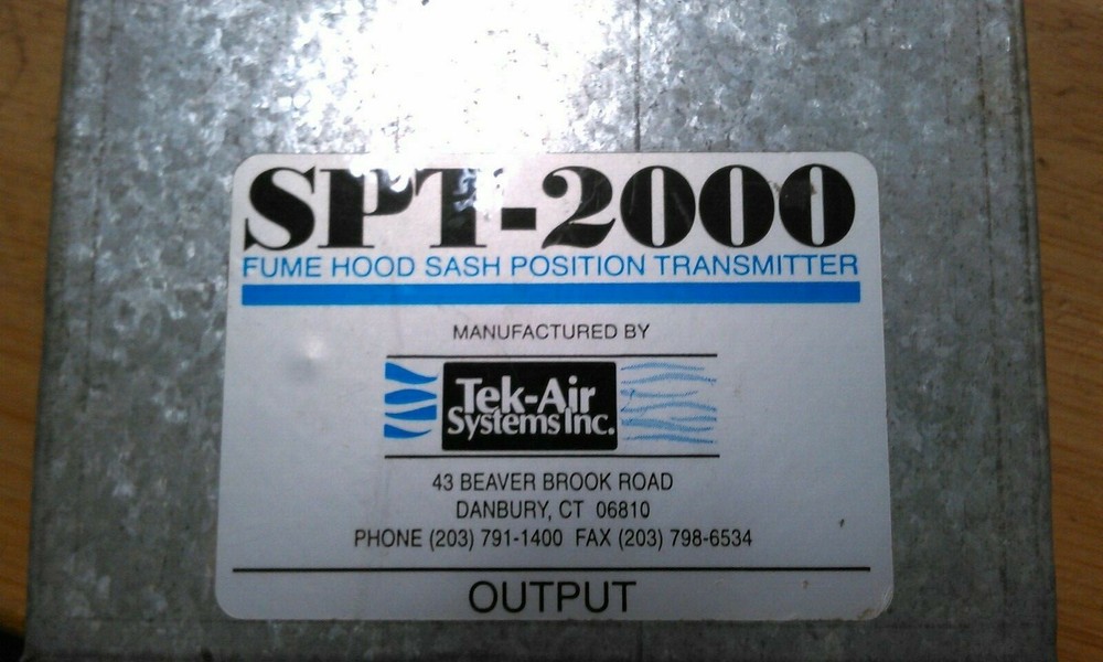 TEK-AIR SPT-2000 HOOD SASH POSITION TRANSMITTER