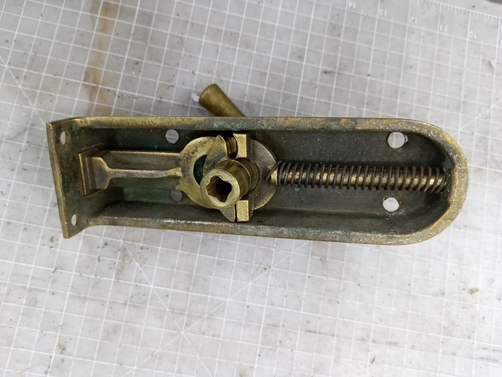 Massive solid brass maritime door latch 9" x 2"