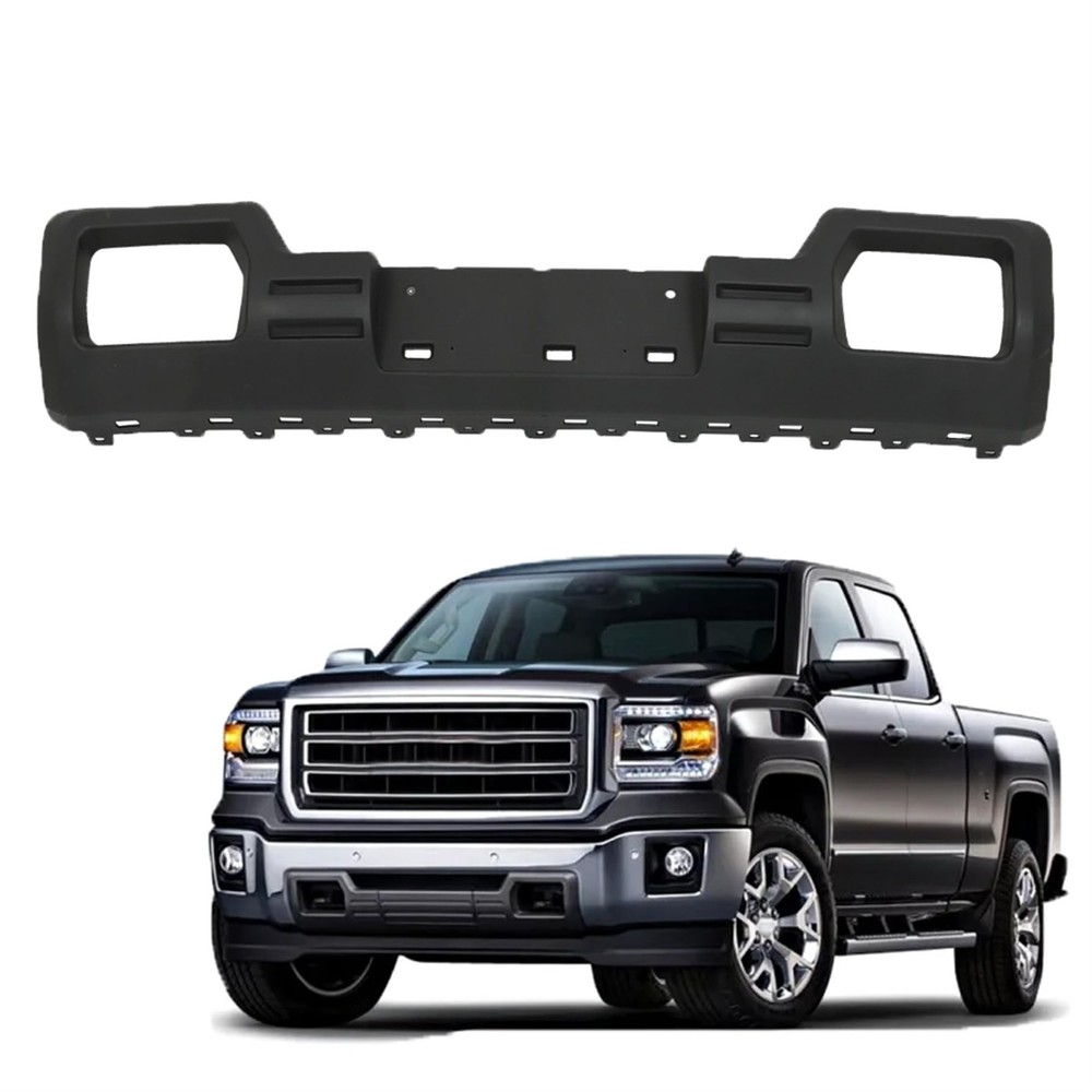 Front Bumper Valance Panel Black Plastic Replacement for 1500 2014 2015