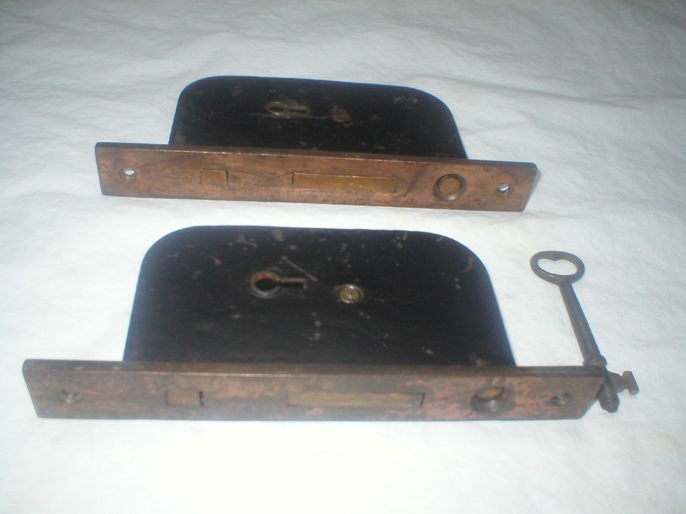 Antique Pocket Door Lock with key