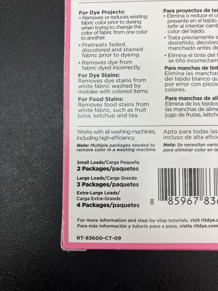 Rit Color Remover, 3 Boxes, 2 oz Each