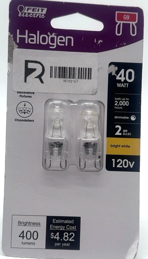 Feit 40-Watt Bright White (3000K) G9 Bi-Pin Base  Light 2 Pack       SB11