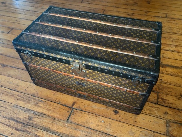 Louis Vuitton Monogram canvas steamer trunk