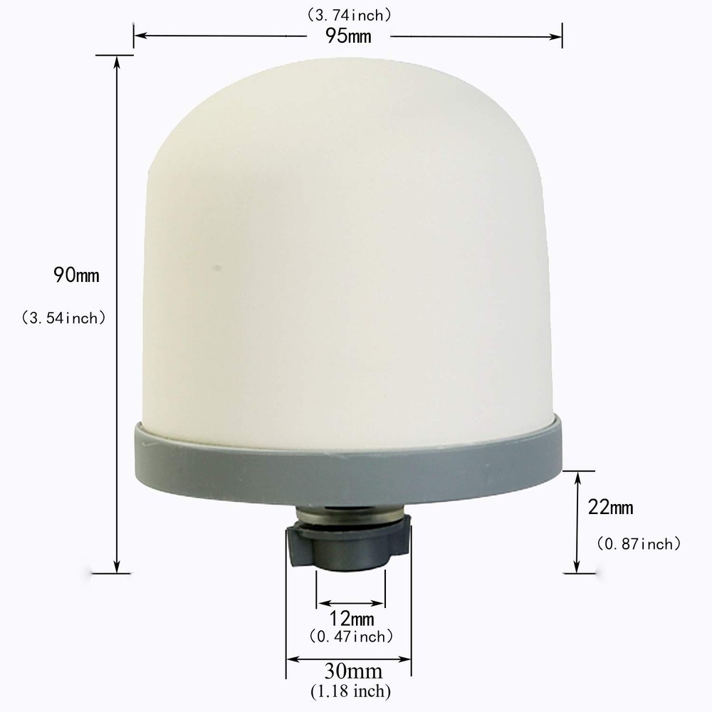 Huining Ceramic Dome Water Filter, Replacement for Pre-Filtration Unit, 0.15 ...