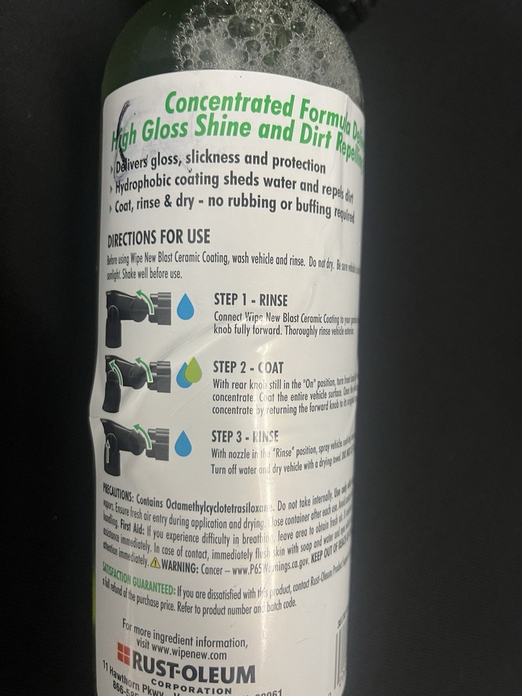 RUST-OLEUM Wipe New - Blast Ceramic Coating, 24 Oz Water Shedding Shine
