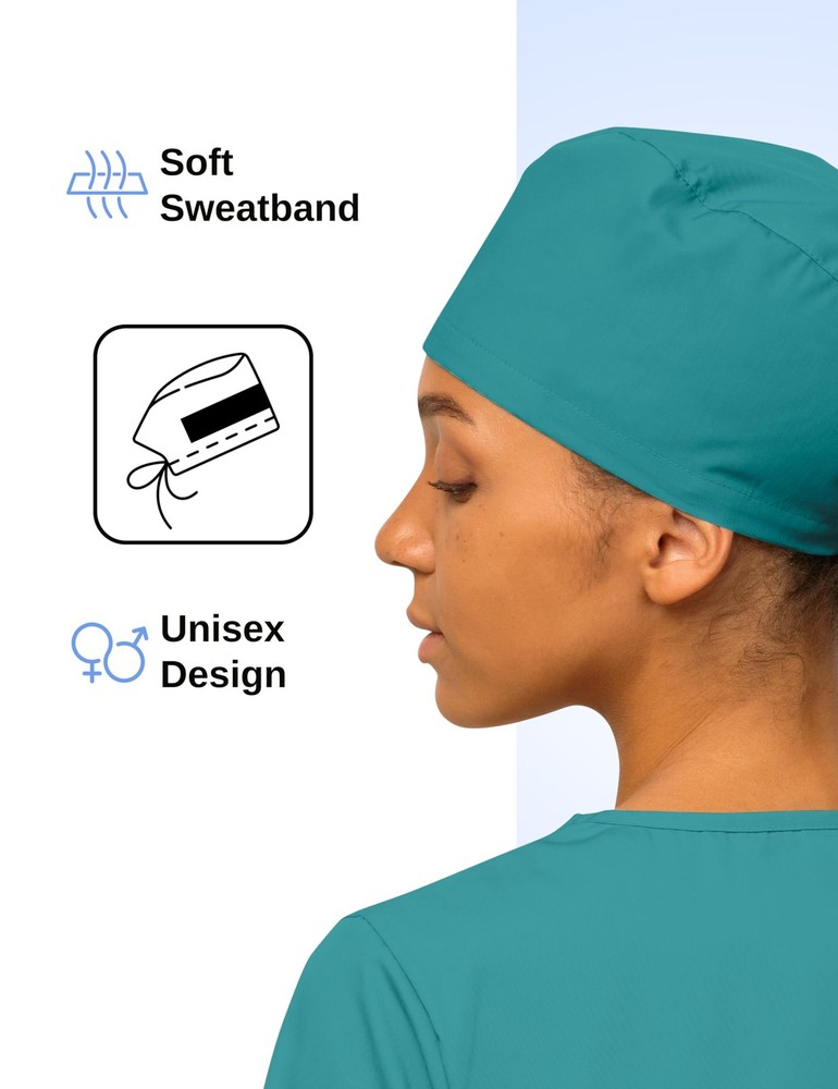 Opal Women’s Working Scrub Cap with Adjustable Elastic Tie-Back – Lightweight...