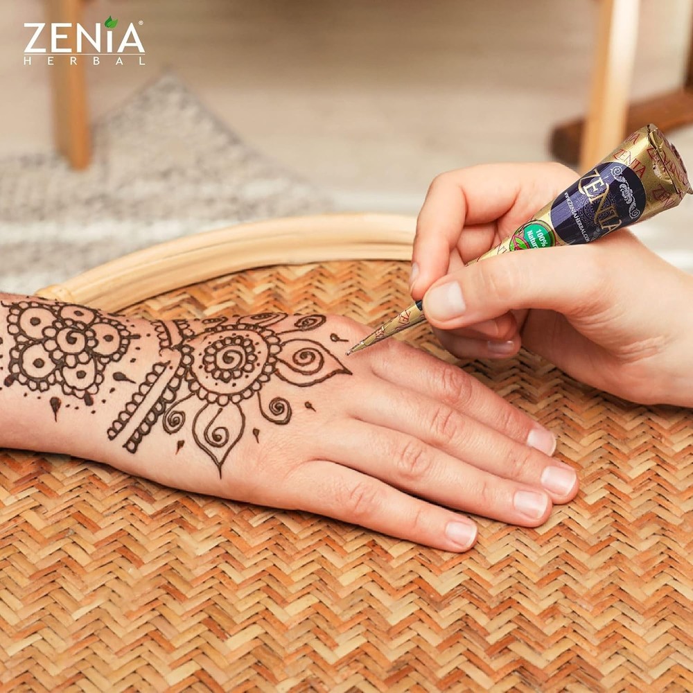 Customizable Natural Tattoo Paste Cone | Reddish-Brown | Perfect for Festivals