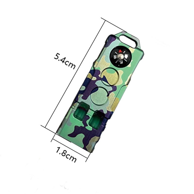 Titanium Alloy Outdoor Survival Safty Whistle Training Warning Tool with Compass