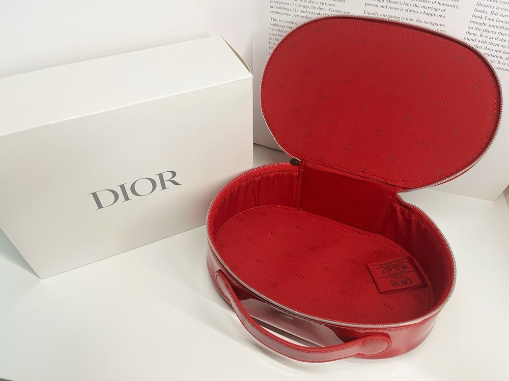 Dior Red Glossy Oval Vanity Case