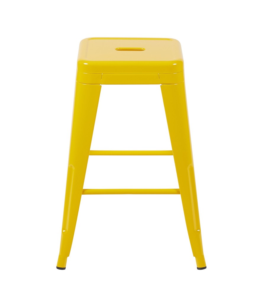 24 Inch Counter Height Stool, Backless Metal Bar Stools Set of 4, Non-Stackabl