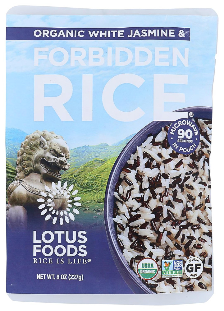 , Rice White Jasmine and Forbidden Blend Organic, 8 Ounce