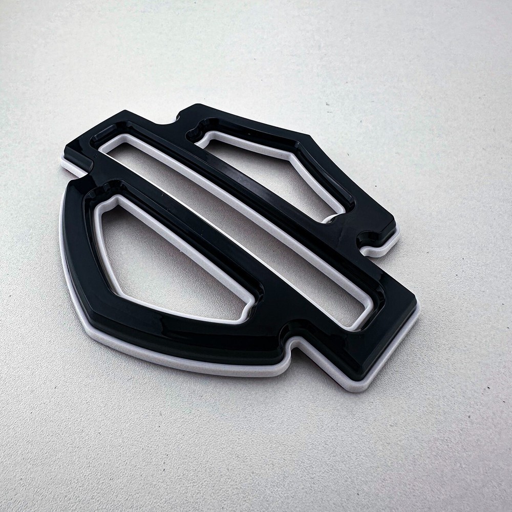 2X CVO Custom Tank Emblems Black & White Double Layer 5 or 6 gal tank