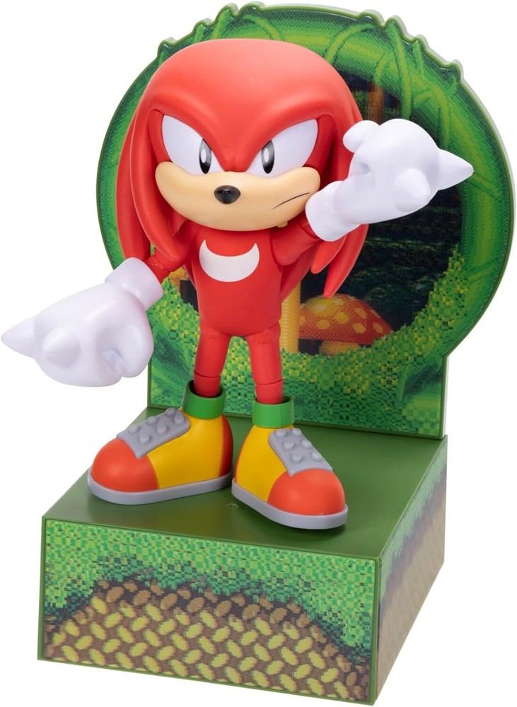 Sonic the Hedgehog 6-inch Knuckles Action Figure with Customizable Face...