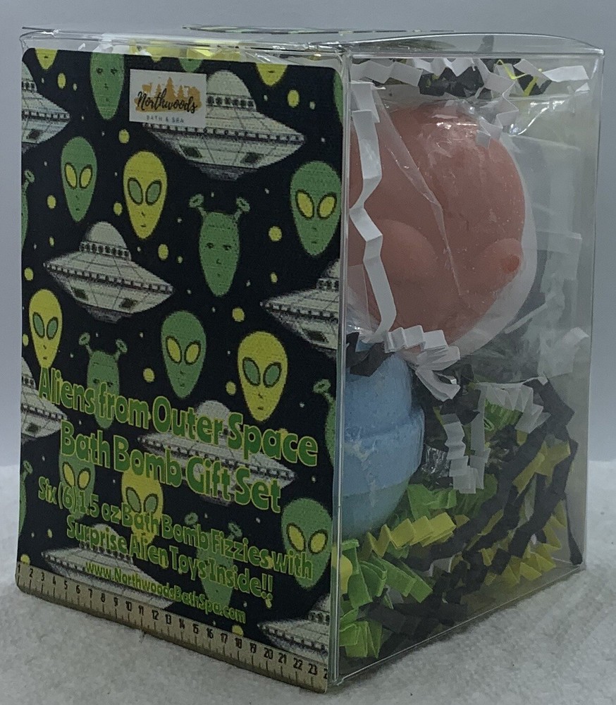Aliens from Outer Space 6-pack Mini Bath Bomb Gift Set for Kids