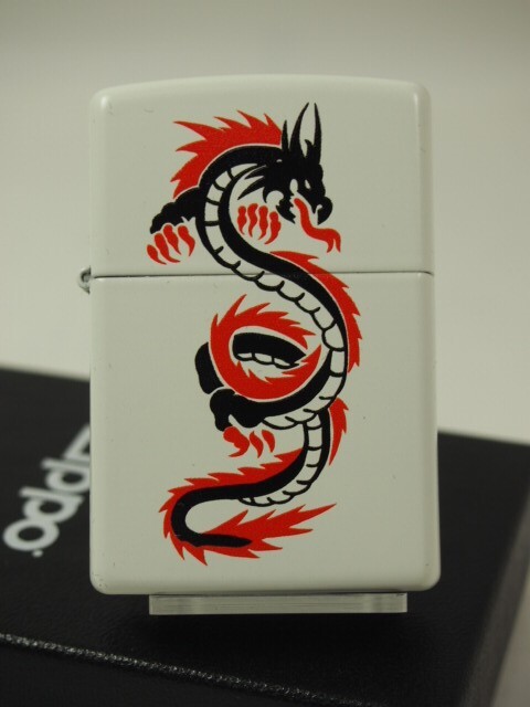 Zippo Dragon White Matte Regular Case Oil Lighter Japan