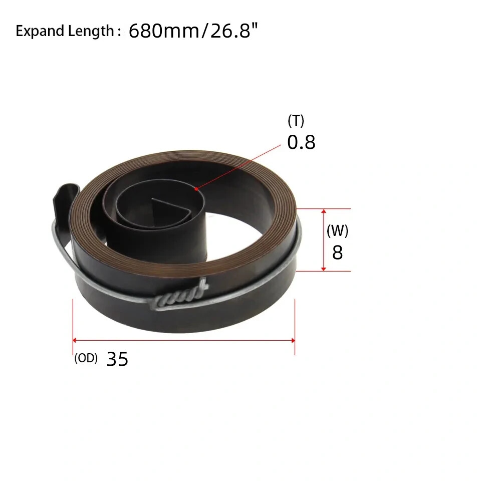 26.8" Drill Press Spring Quill Feed Return Coil Spring Assembly 35*8*0.8mm