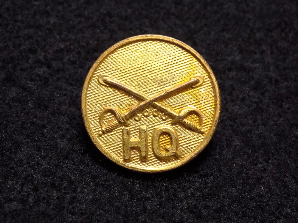 WWI US Army Regimental Cavalry HQ Collar Disc