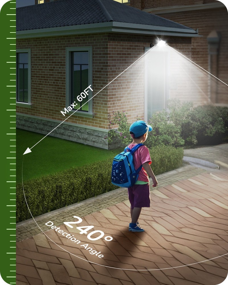 EDISHINE Motion Sensor, Automatic Dusk to Dawn, 240 Degree Replacement White