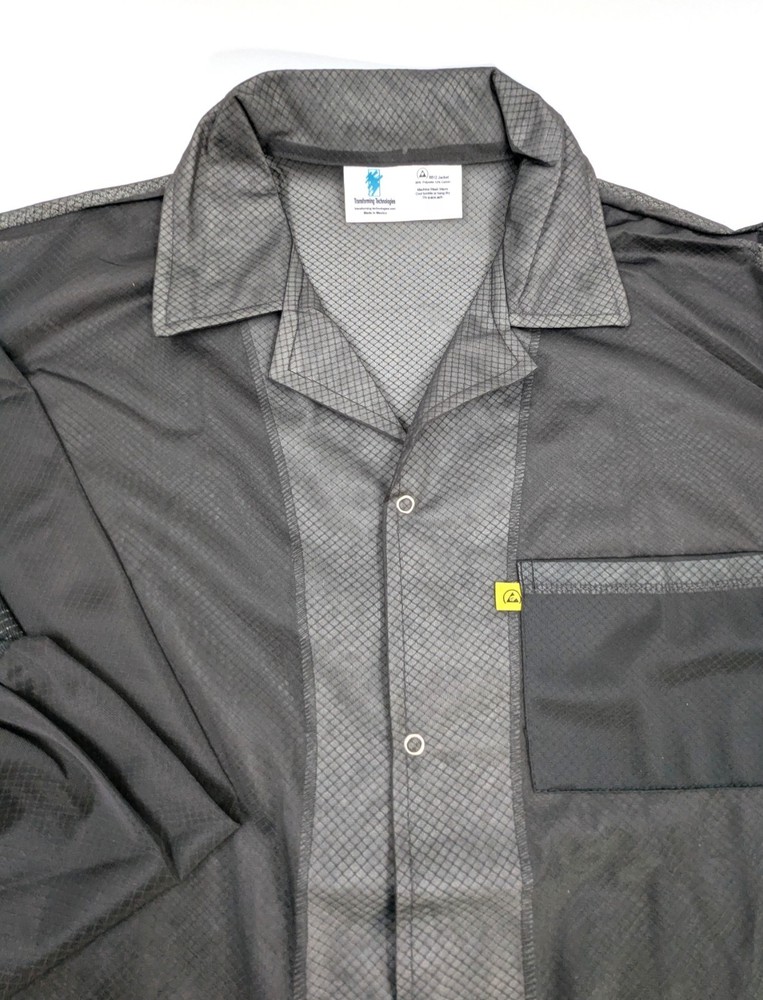 NOS! Transforming Tech ESD Jacket, Lightweight Poly-Carbon Blend 3XL Black