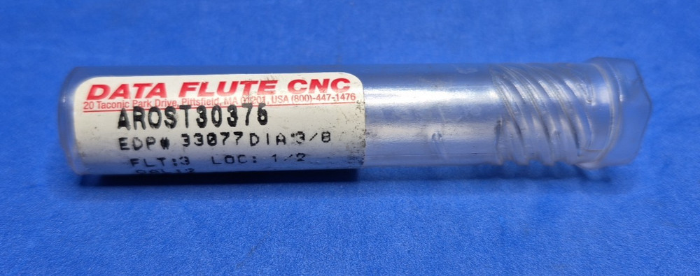 Data Flute 3/8" X .040" Corner Radius Carbide Roughing End Mill