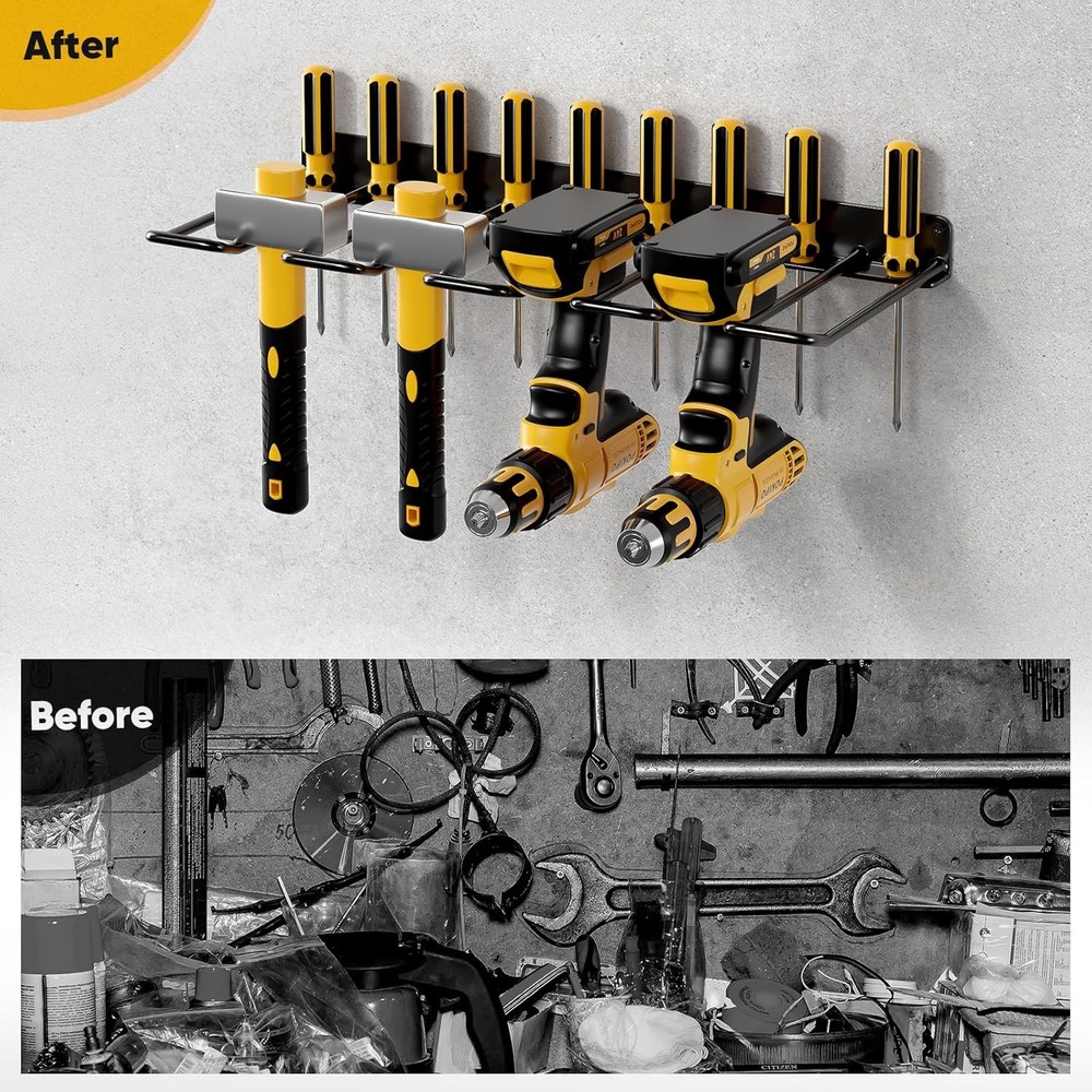 Power Tool Organizer, Drill Holder Wall Mount, Heavy Duty Garage Tool Organizer