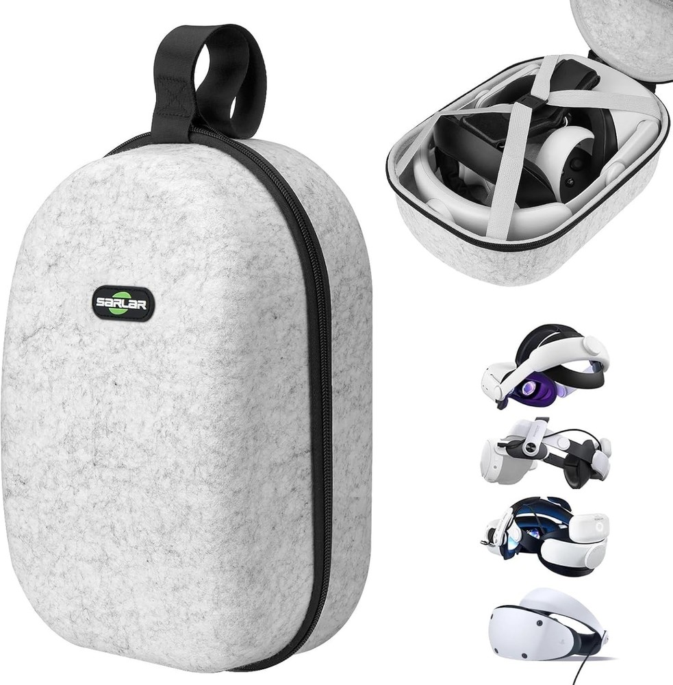 Eco-Friendly Hard Case for Oculus Quest & PS VR2 with Removable Zipper Design