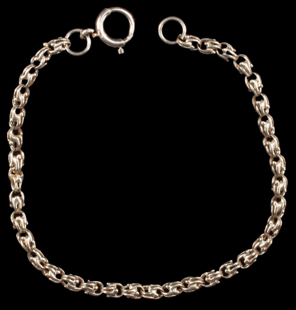 Sterling Silver Fancy Decorative Link Bracelet 7”