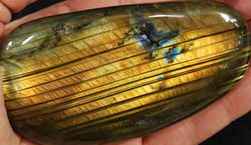 Labradorite Palm Stone (Grade AAA) #8