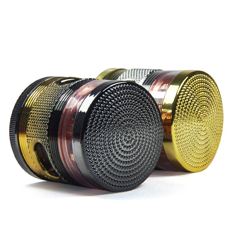 2.5" Shiny Herb spice Grinder 4 Layer with window Sharp Teeth & Storage Chamber