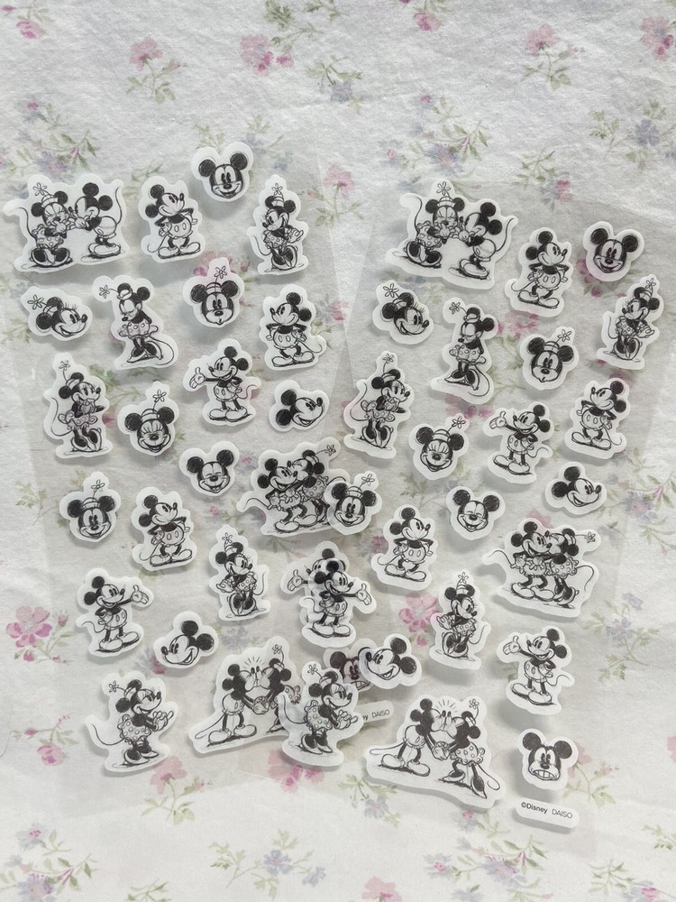 Disney Mickey Mouse And Minnie Mouse Sticker Sheets (4 Sheets Total)