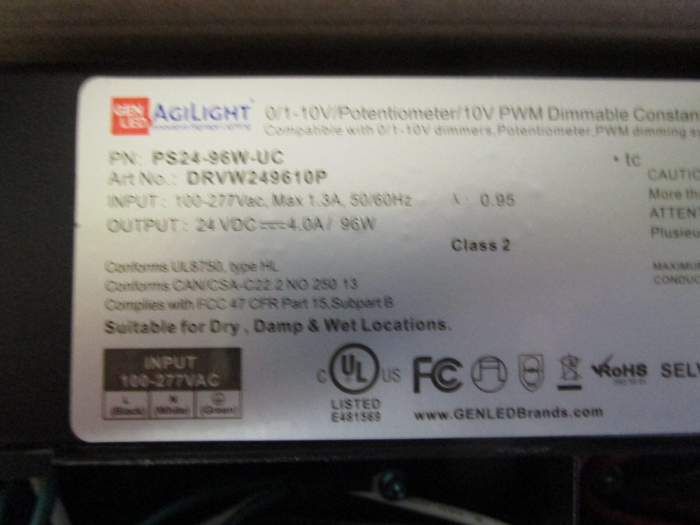 PS24-96W-UC Agilight Dimmable Constant Voltage LED Driver