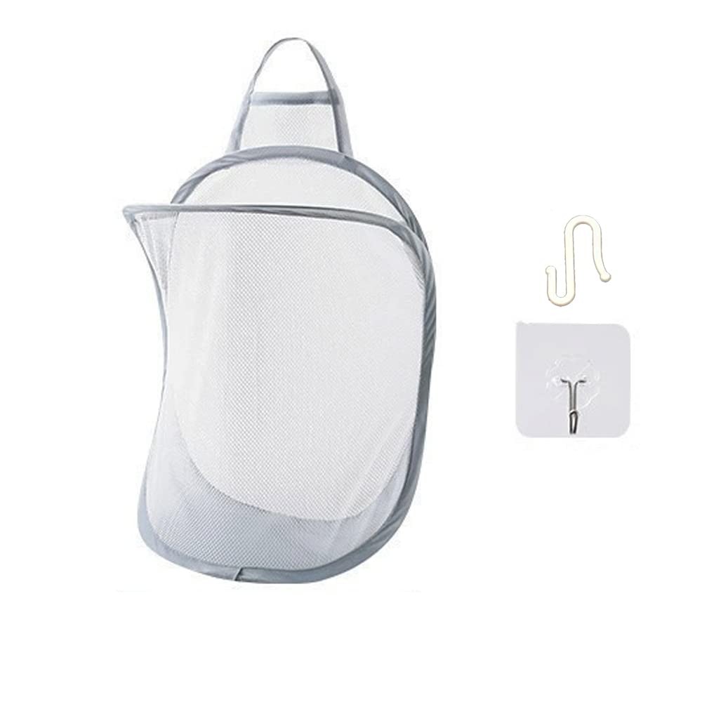 Mesh Collapsible Small Wall Laundry Baskets，Hanging Laundry Hamper，for Hotel,...