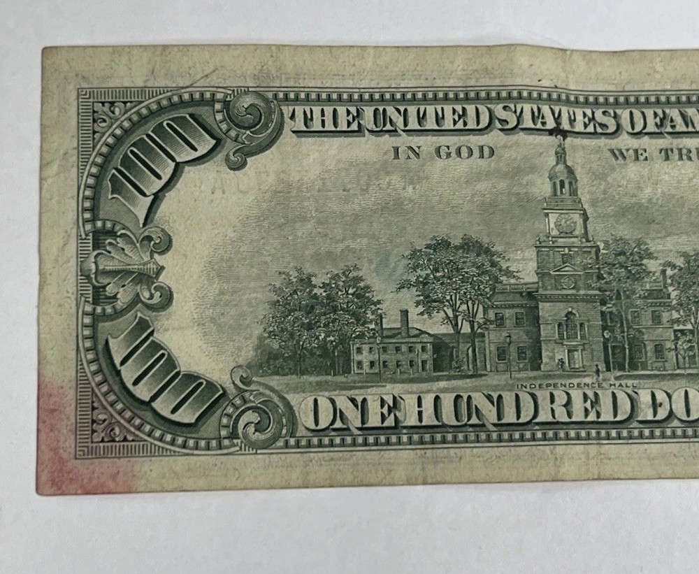 1966-A Series One Hundred Dollar Note Red Seal A00715280A