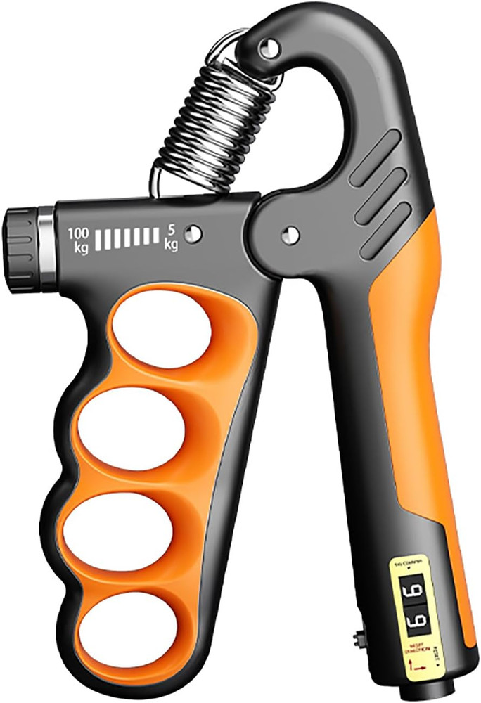 Adjustable Grip Strength Trainer with Counter, Ergonomic Design, 11-220Lbs