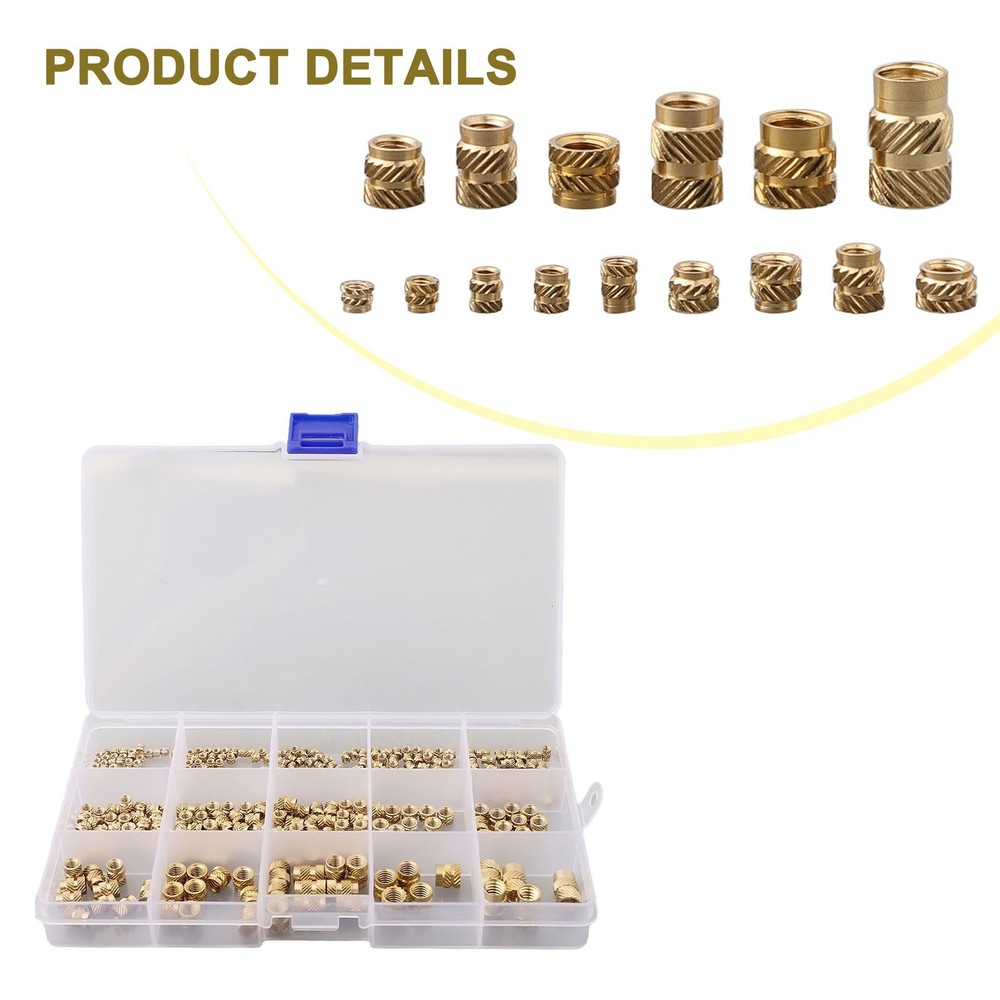 Threaded Inserts Brass M5 M6 Nuts Threaded Threaded Knurled 15 Sizes 7 Models