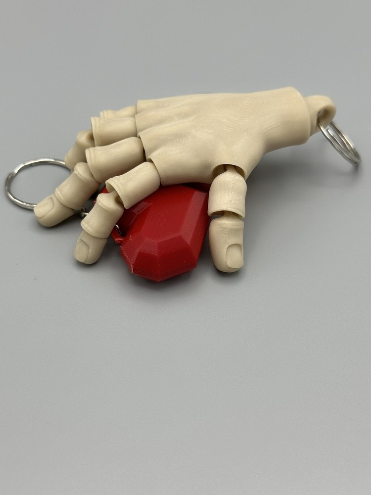 Flexi Hand Keychain Charm Keyring Zipper Pull