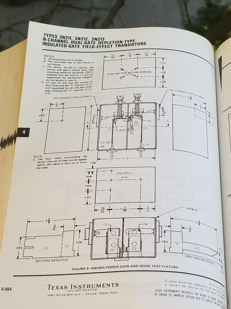 VINTAGE 1973 TEXAS INSTRUMENTS DATA BOOK ELECTRIC TRANSISTOR AND DIODE