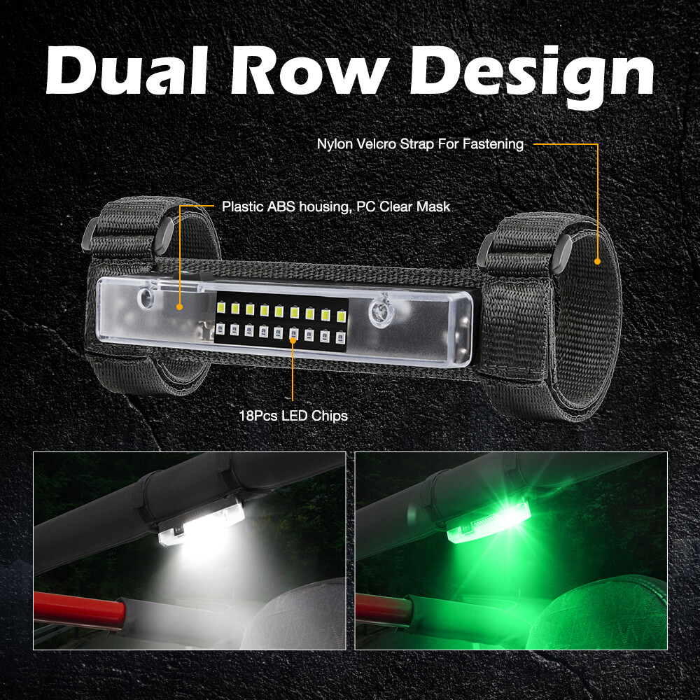 Universal Roll Bar Mount Dome Light LED Interior Light for UTV ATV Polaris RZR