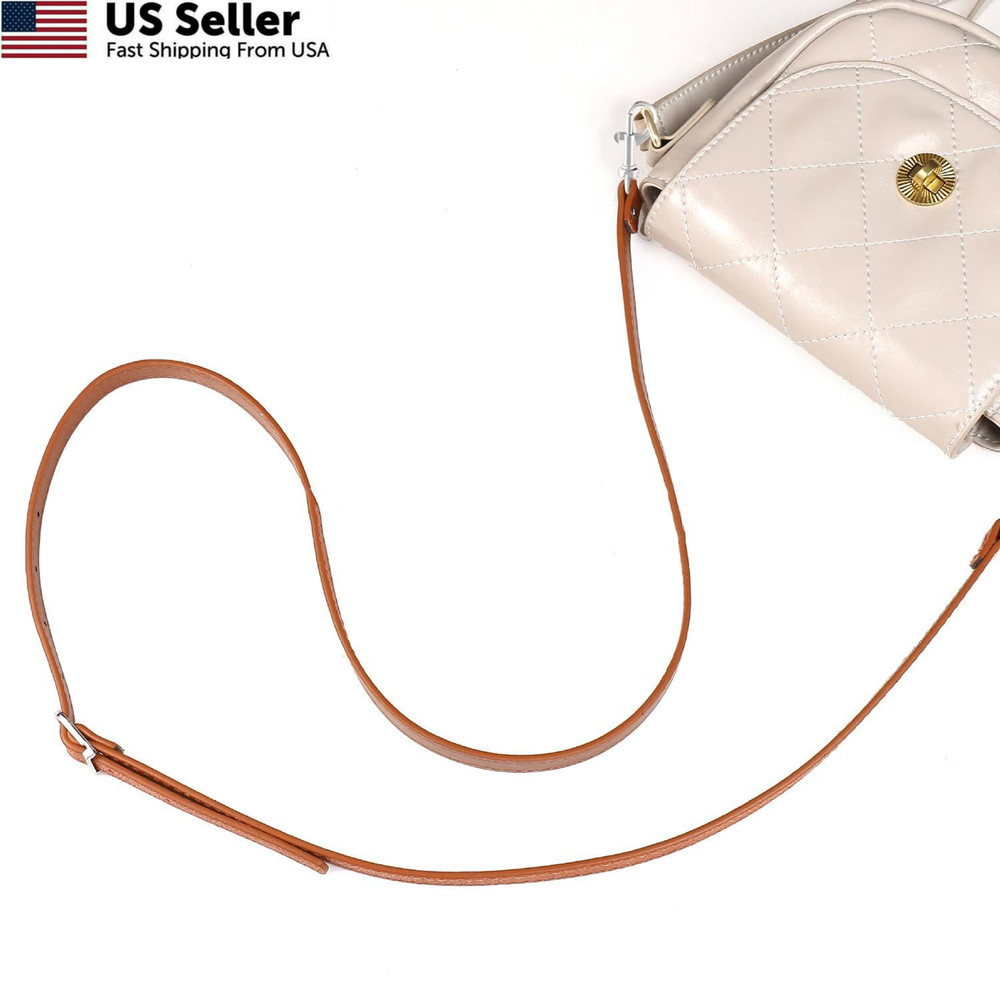 Adjustable Leather Purse Strap Crossbody Replacement Handbag Shoulder Belt Hook