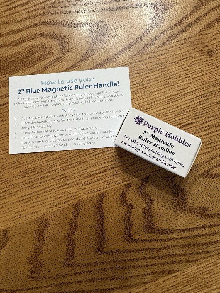 Purple Hobbies 2” Magnetic Ruler Handle