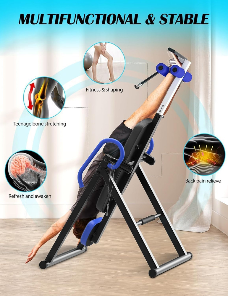 Gravity Inversion Table for Back Pain Relief 2026 New Inversion Table W/Lumbar S