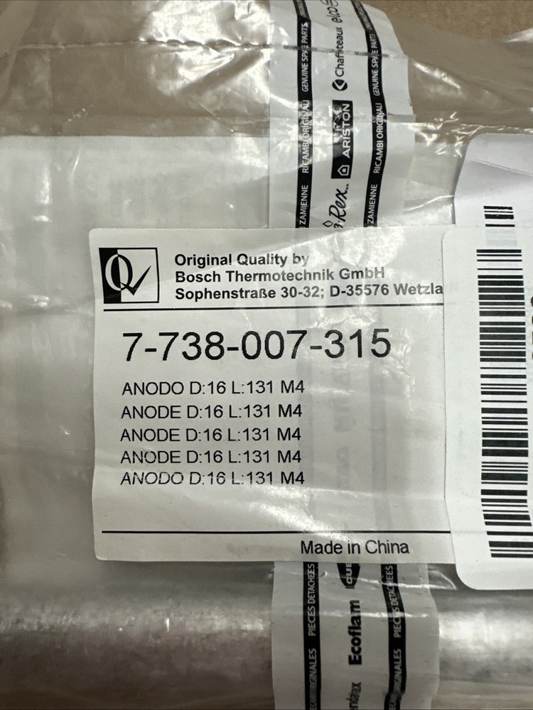 Bosch Ariston Anode Rod for 7-738-007-315