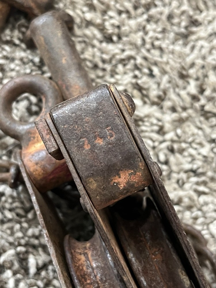 Two Vintage Barn Pulleys Early
