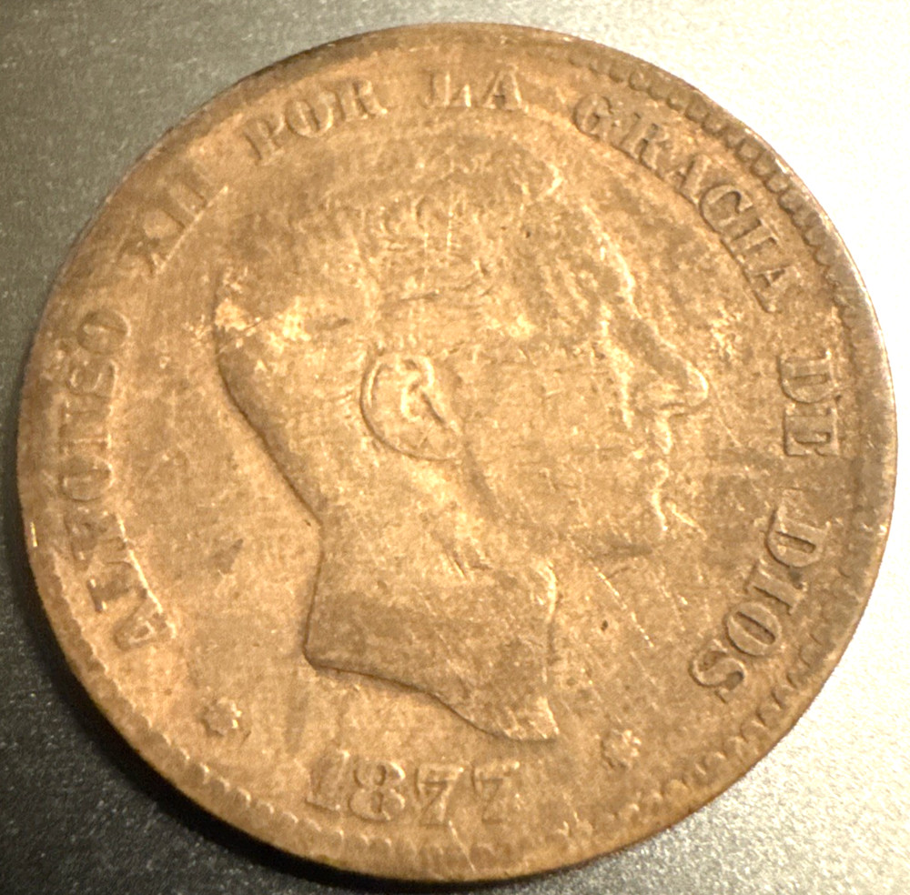 1877 Spain 10 Centimos
