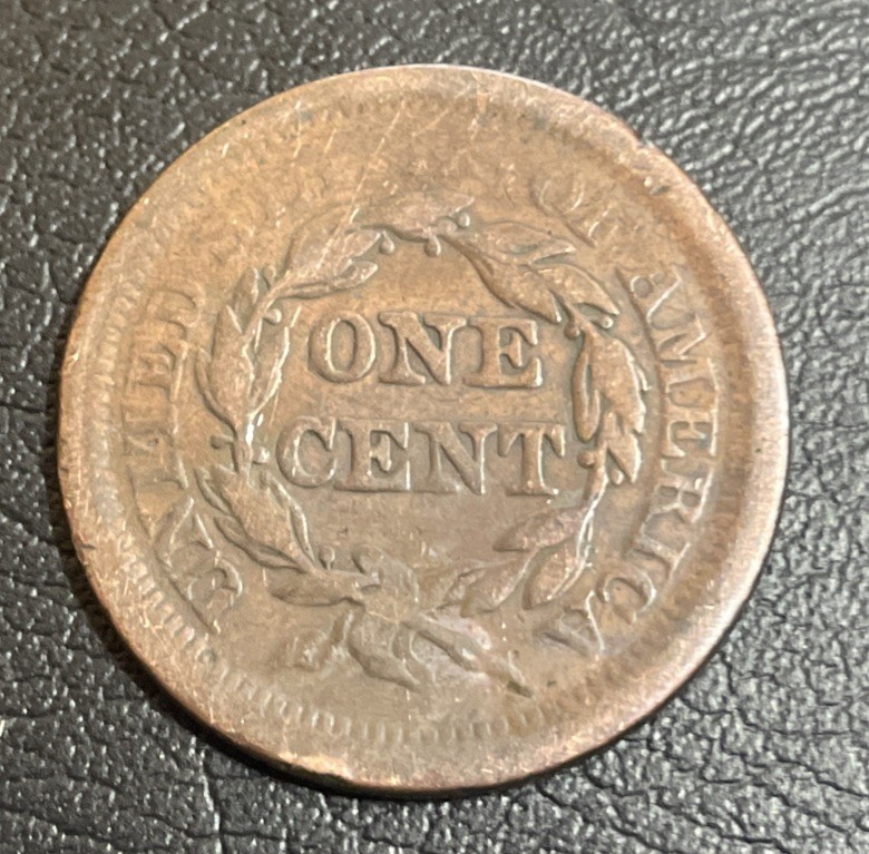 1843 Braided Hair Large Cent US