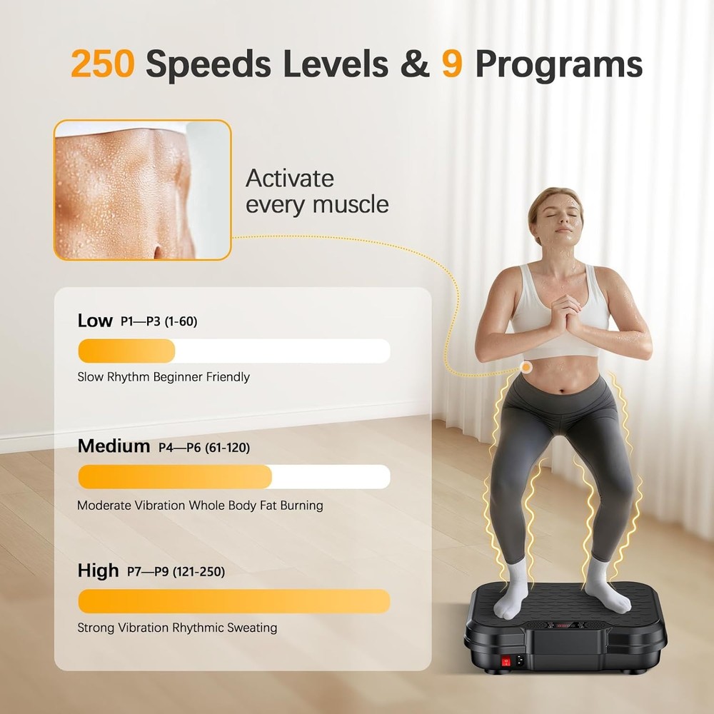 Vibration Plate Exercise Machine,Vibrating Platform for Lymphatic Drainage with